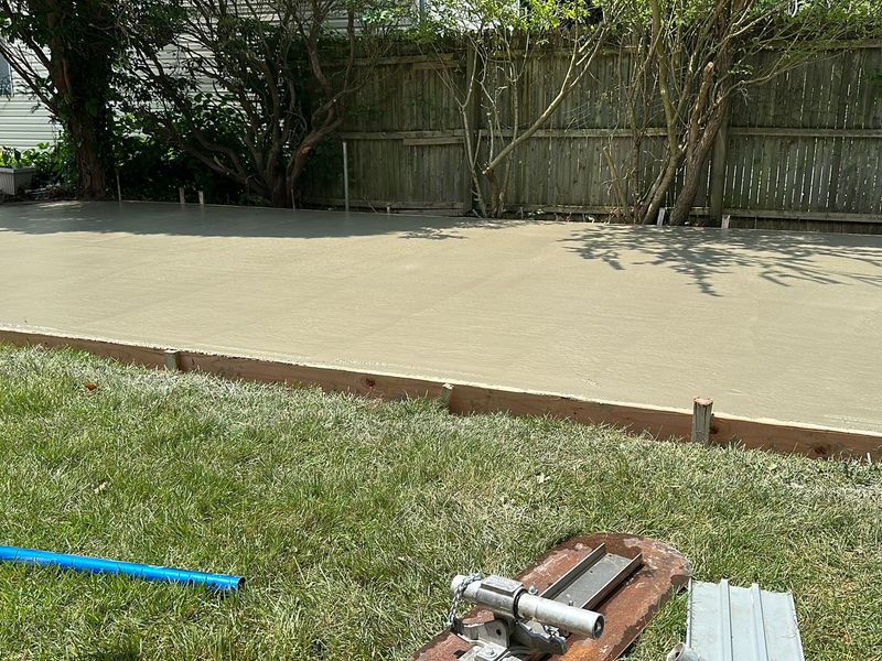 Concrete pad poured and finished by JDG Concrete & Construction